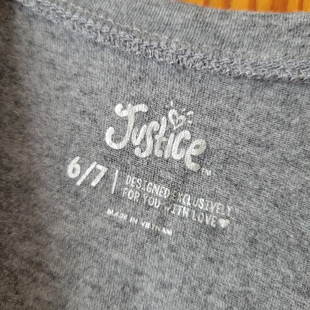 Justice glitter accent Raccoon swing tank top 6/7 6 7